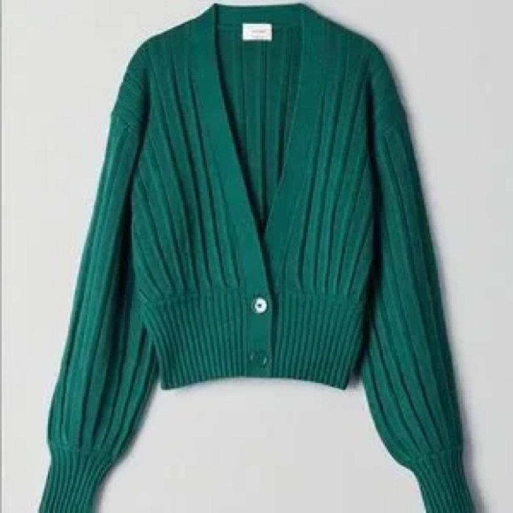 Wilfred Green Ribbed Women's Sweater